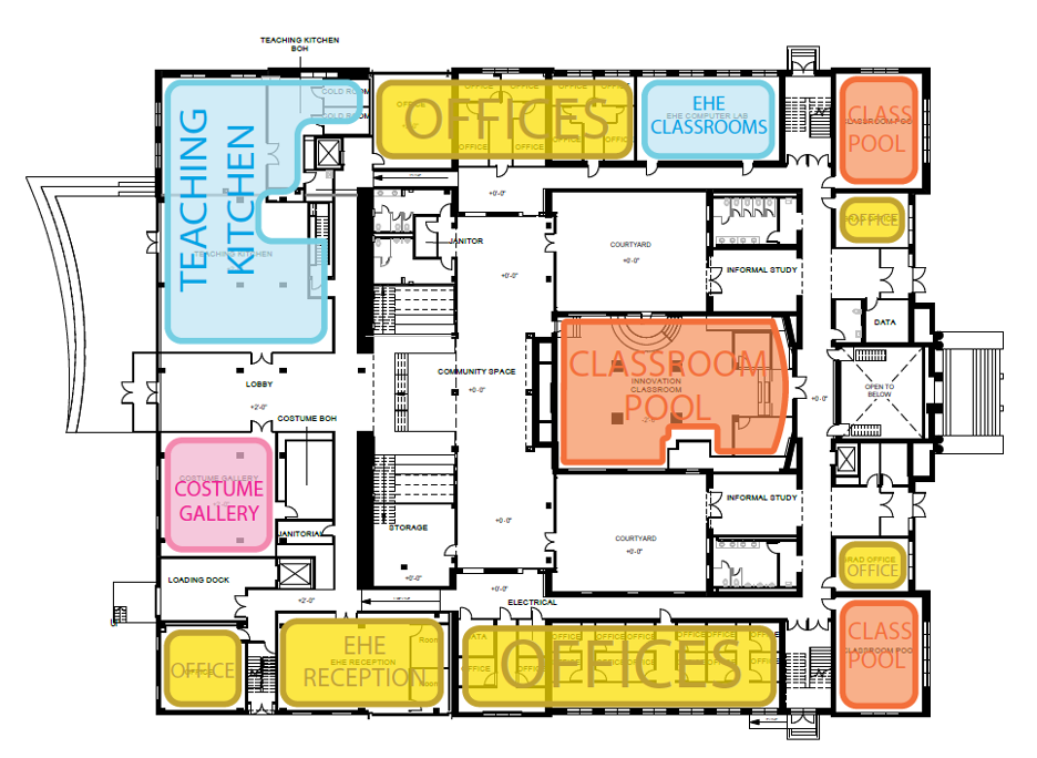 Ohio State Campbell Hall first floor blueprint